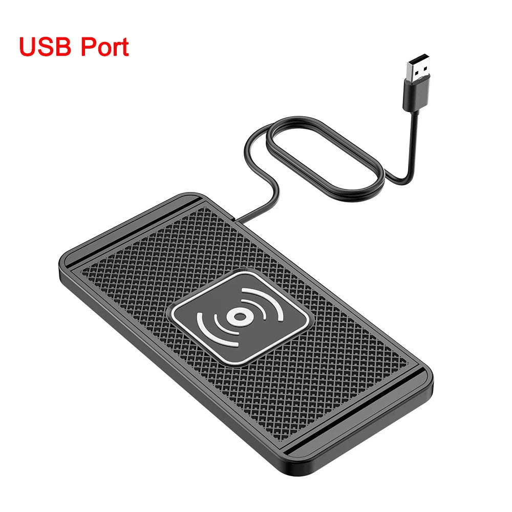 Fast Wireless Car Charger Pad for iPhone 16-12 & Samsung S24/S23 Series