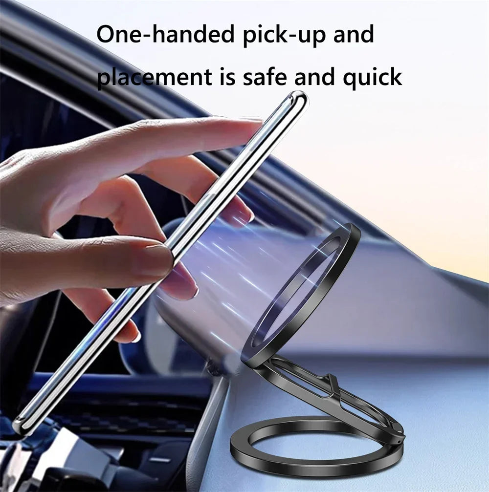 Double Sided Magnetic Ring Holder Kickstand – MagSafe Phone Grip for Car, Gym, Desk