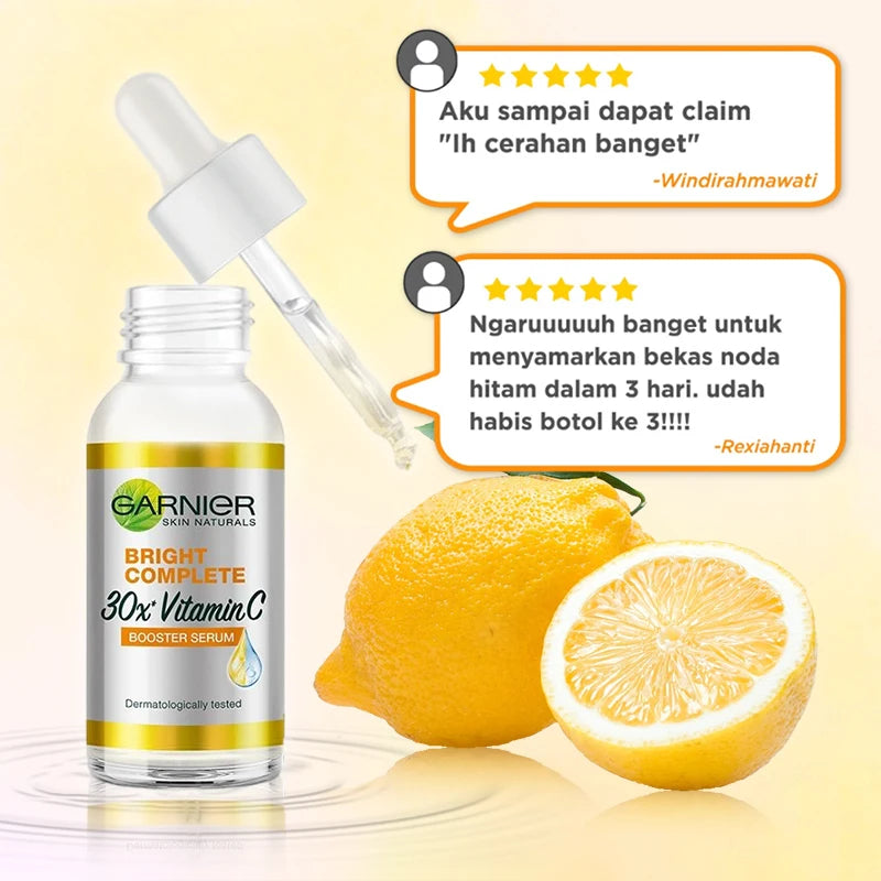 Garnier30x Vitamin C Booster Serum – Whitening & Acne Mark Fading Formula
