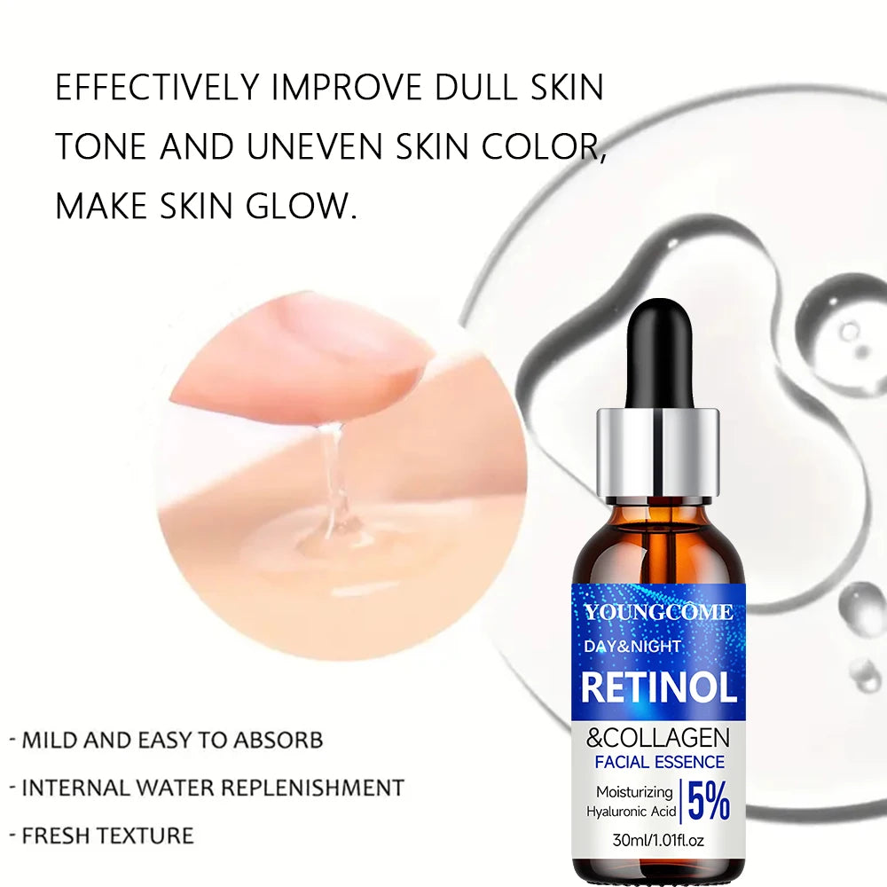 Retinol Collagen Cream & Serum Combo Set – Hydrate, Repair & Smooth Wrinkles for Youthful Skin