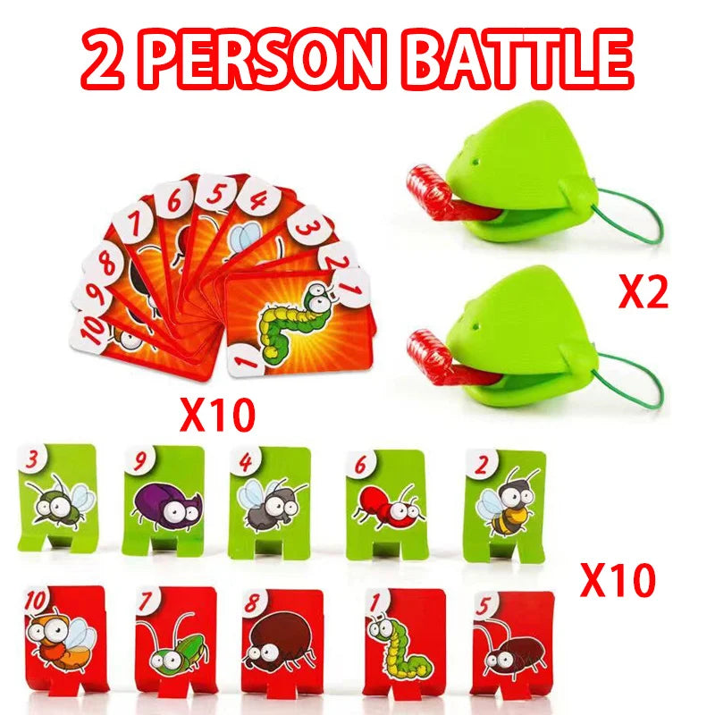 Frog & Lizard Tongue Card Game – Funny Family Party Toy for Kids