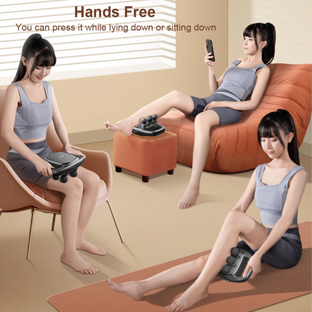 Fascia Gun Back Waist Muscle Massager - Muscle Relaxation & Pain Relief with Adjustable Speeds