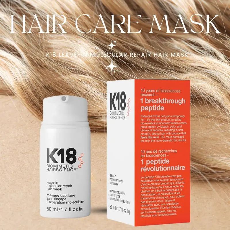 K18 Leave-In Molecular Repair Hair Mask – Deep Keratin Treatment for Damaged Hair & Scalp (1/5 PCS)