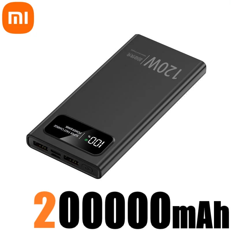 Xiaomi 200000mAh 120W Super Fast Charging Power Bank – Ultra High Capacity Portable Charger