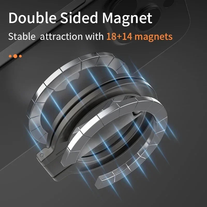 MagSafe Magnetic Phone Ring Stand – 360° Kickstand Grip for iPhone & Android