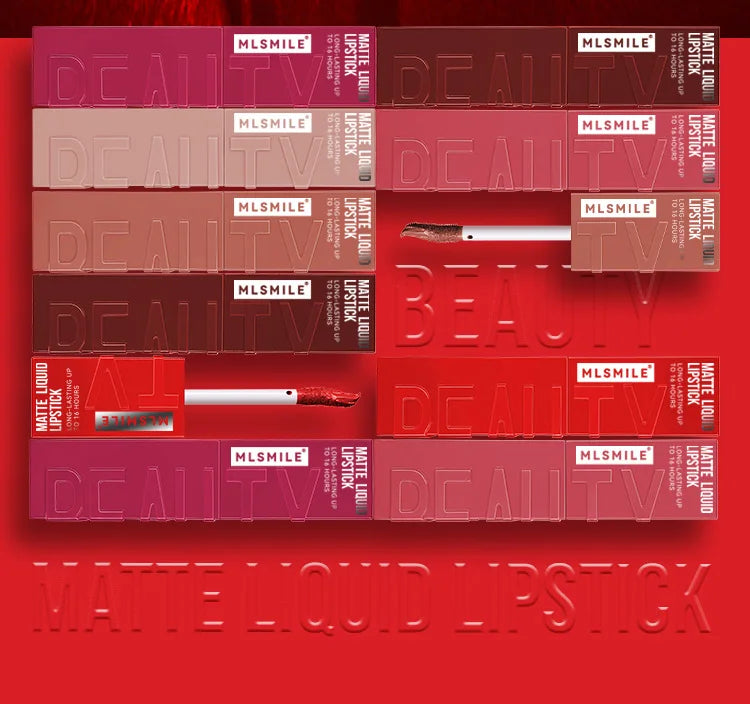 π MLSMILE 6-Color Matte Liquid Lipstick β Non-Stick, Matte & Long-Lasting!