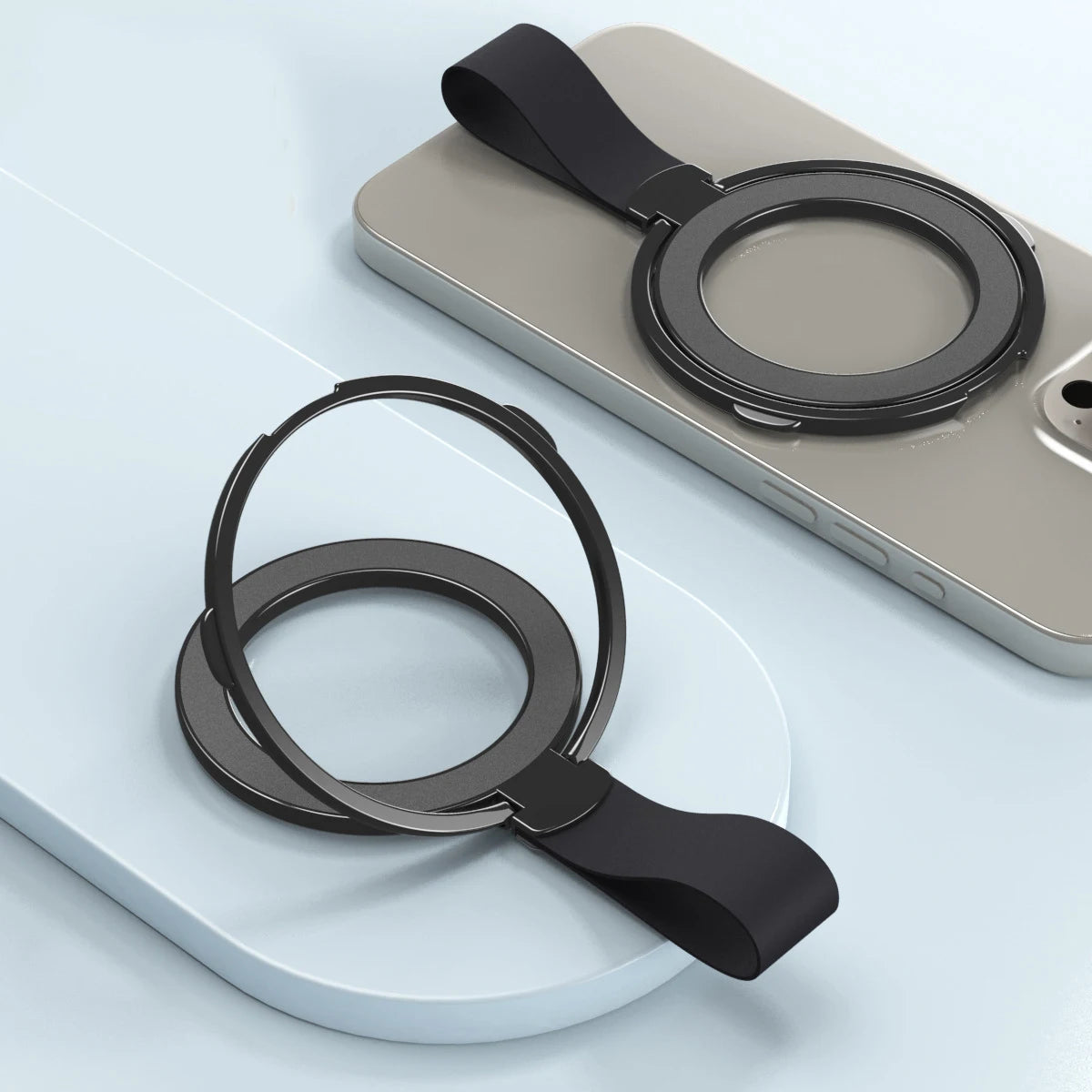 Universal Magnetic 360° Rotating MagSafe Ring Holder – Foldable Metal Phone Grip