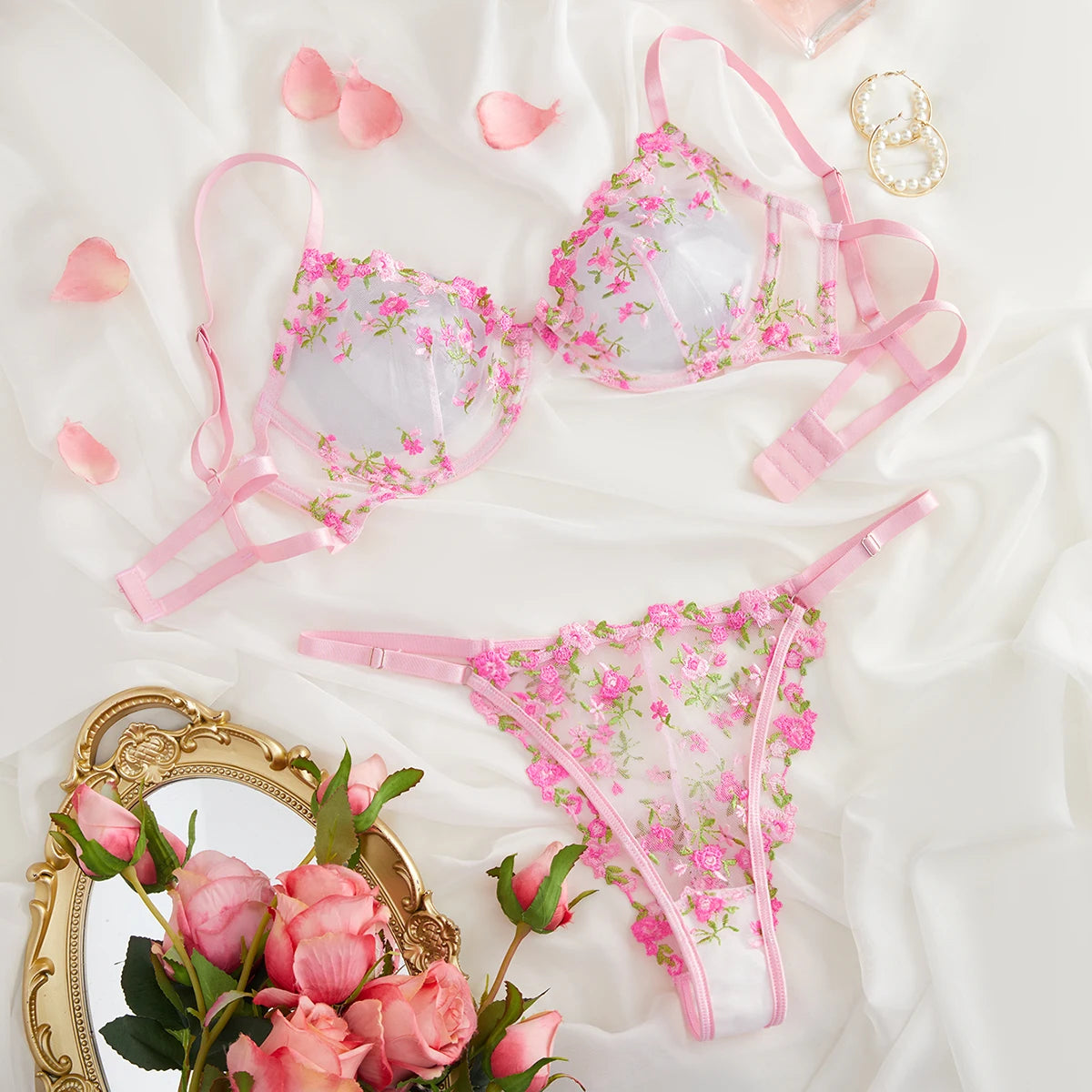 Fairy Lingerie Lace Set – Sheer Lace Bra & Panty for a Magical Look