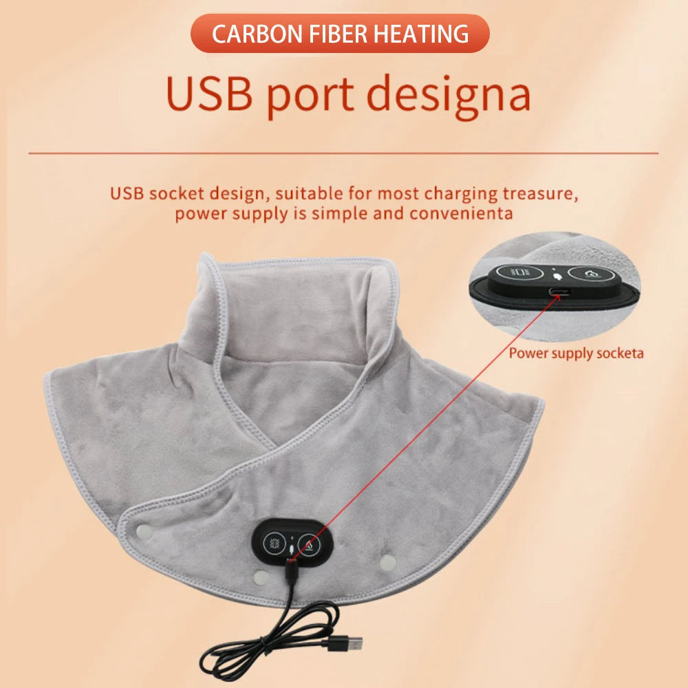 π₯ Electric Heated Neck & Shoulder Wrap β Soothing Warmth & Massage Therapy!