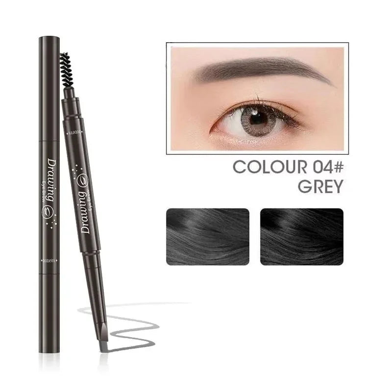2-in-1 Waterproof Eyebrow Pencil & Brush – Long-Lasting, Natural Brow Makeup