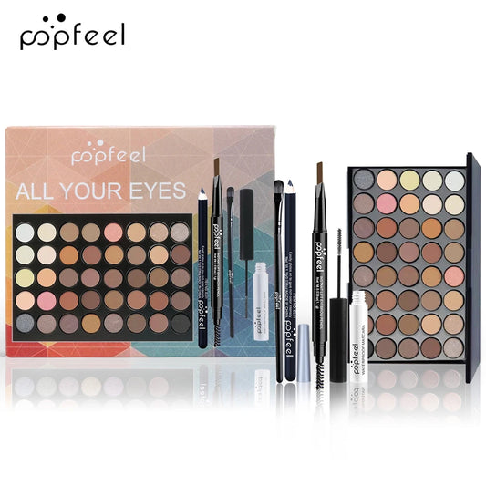POPFEEL Eye Makeup Set – Complete Eye Beauty Kit with Eyeshadow, Eyeliner, Mascara & More