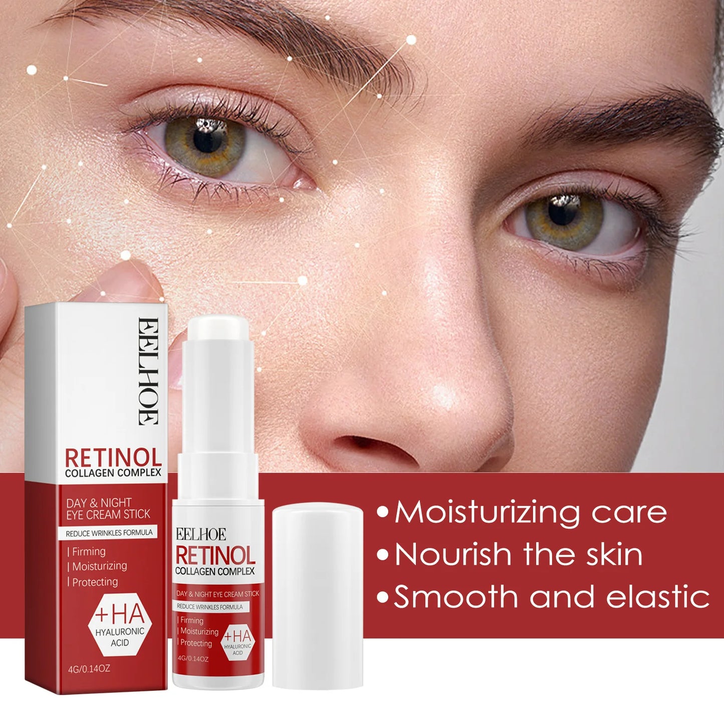 Retinol Anti-Aging Serum, Eye Stick & Wrinkle Repair Face Set for a Youthful Look
