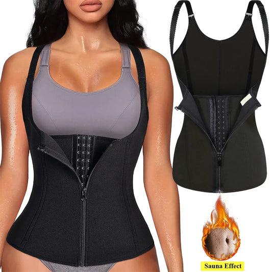 Waist Trainer Tank Top – Slimming Sleeveless Shaper for Women