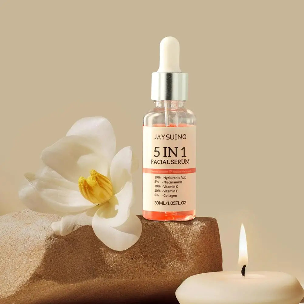 5 In 1 Facial Serum - Moisturizer, Anti Aging Wrinkle Remover, Whitener, Black Spot Remover