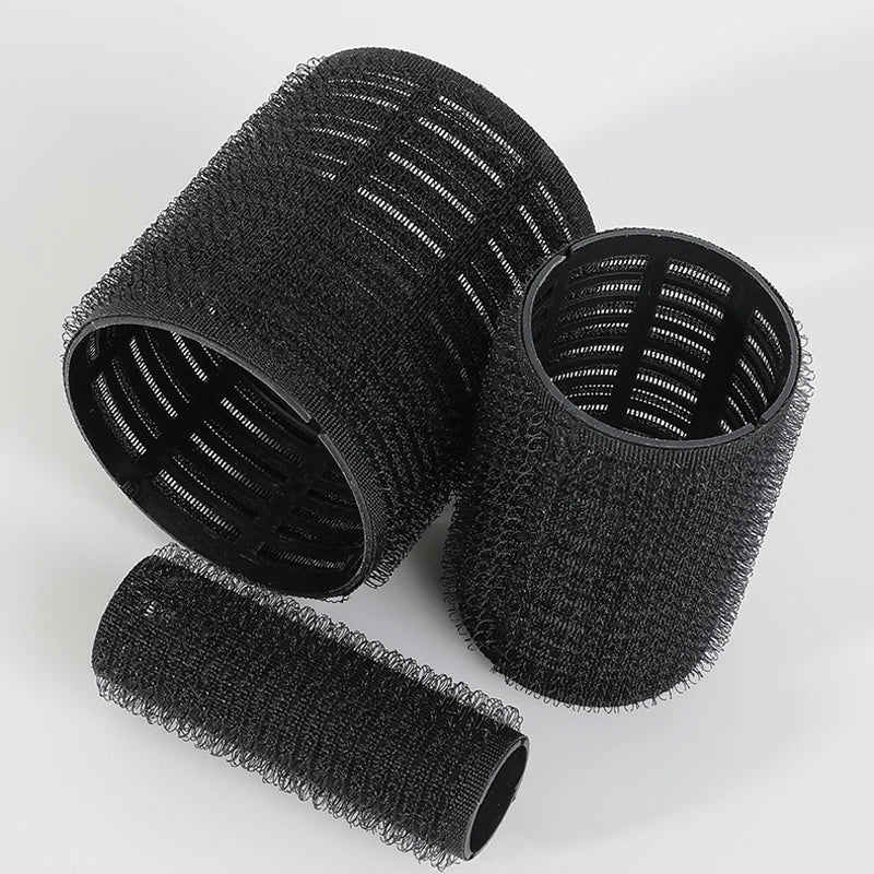 13pcs Black Self Grip Hair Rollers – No Heat, Effortless Curls!