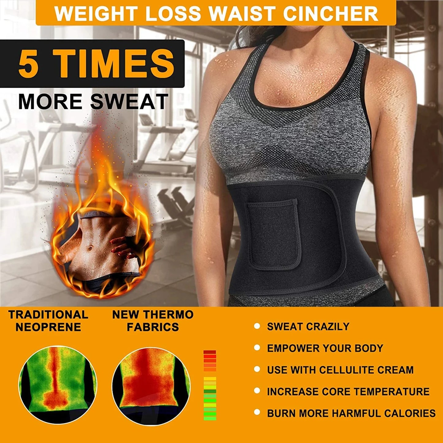 Slimming Waist Trainer – Compression Belt for Fitness