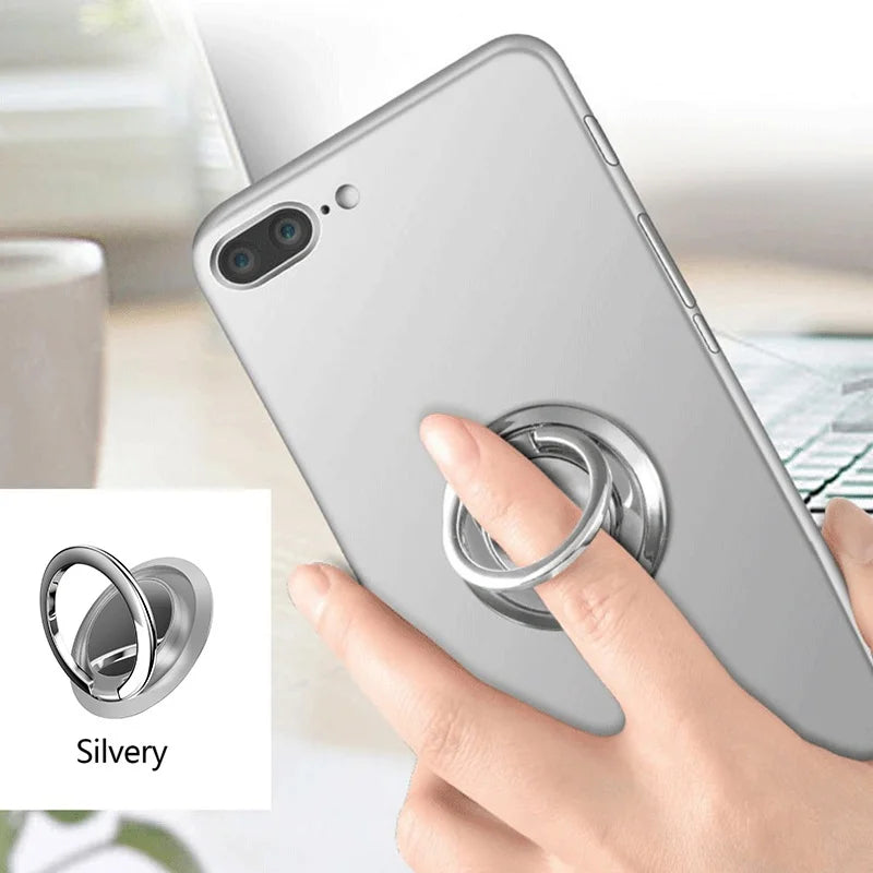 360° Rotating Finger Ring Holder for Phone – Magnetic Car Mount & Grip Stand