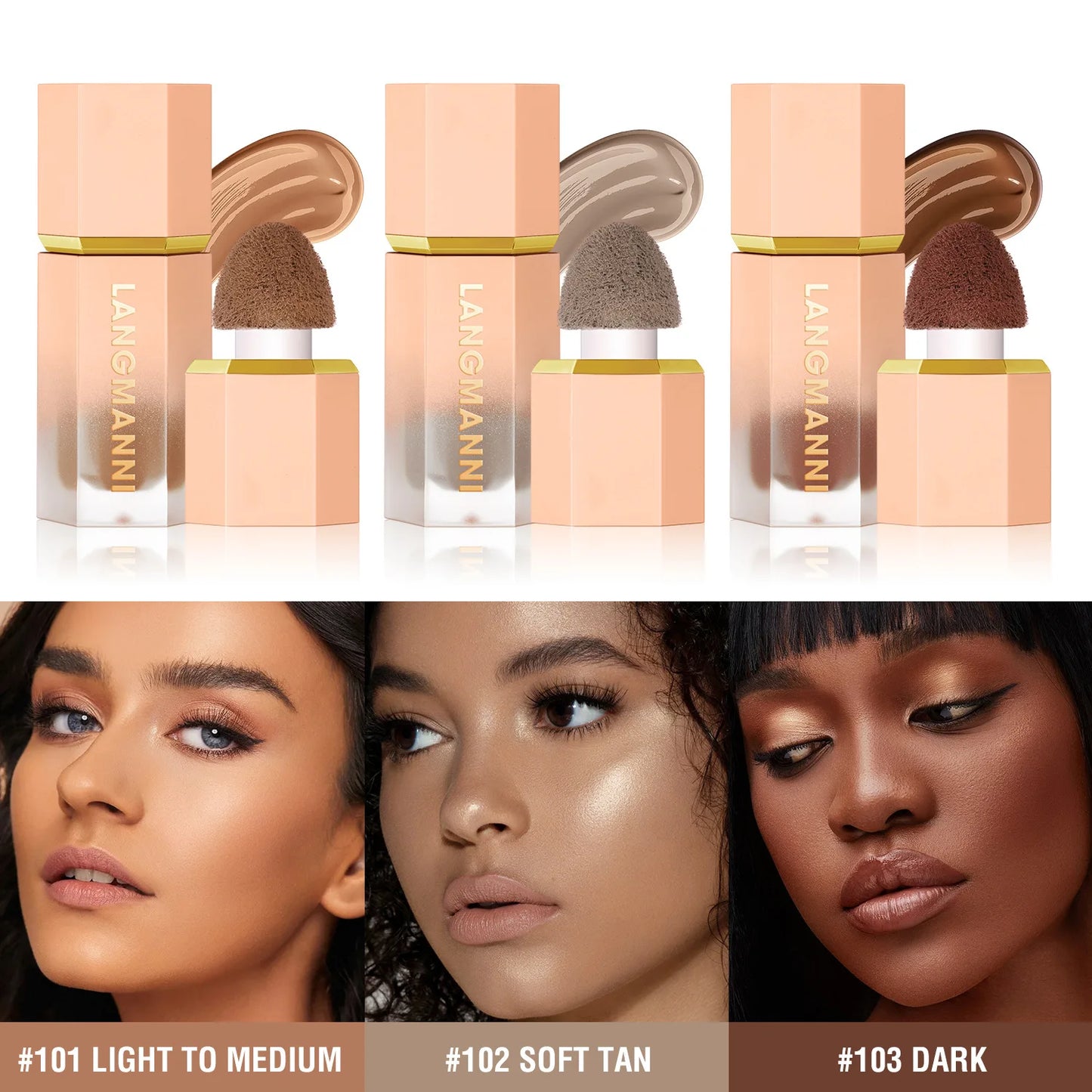 Three-Color Liquid Face Contouring Concealer