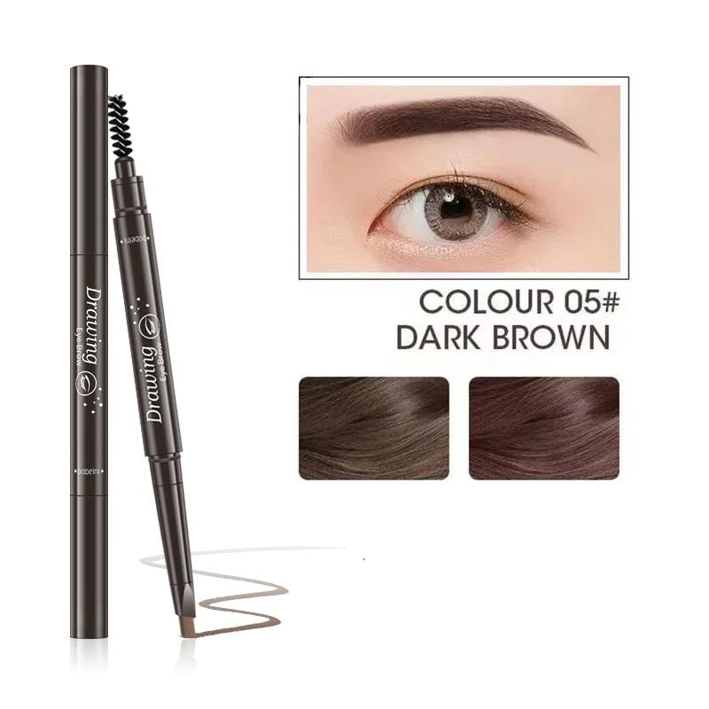 2-in-1 Waterproof Eyebrow Pencil & Brush – Long-Lasting, Natural Brow Makeup
