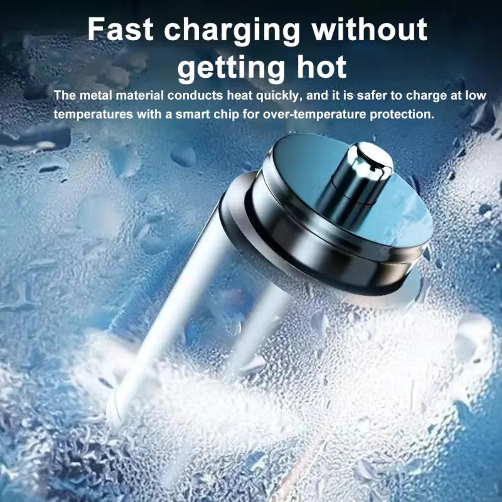 200W Mini Car Charger QC3.0 Fast Charging USB Type-C PD Adapter for iPhone Samsung Huawei, Xiaomi