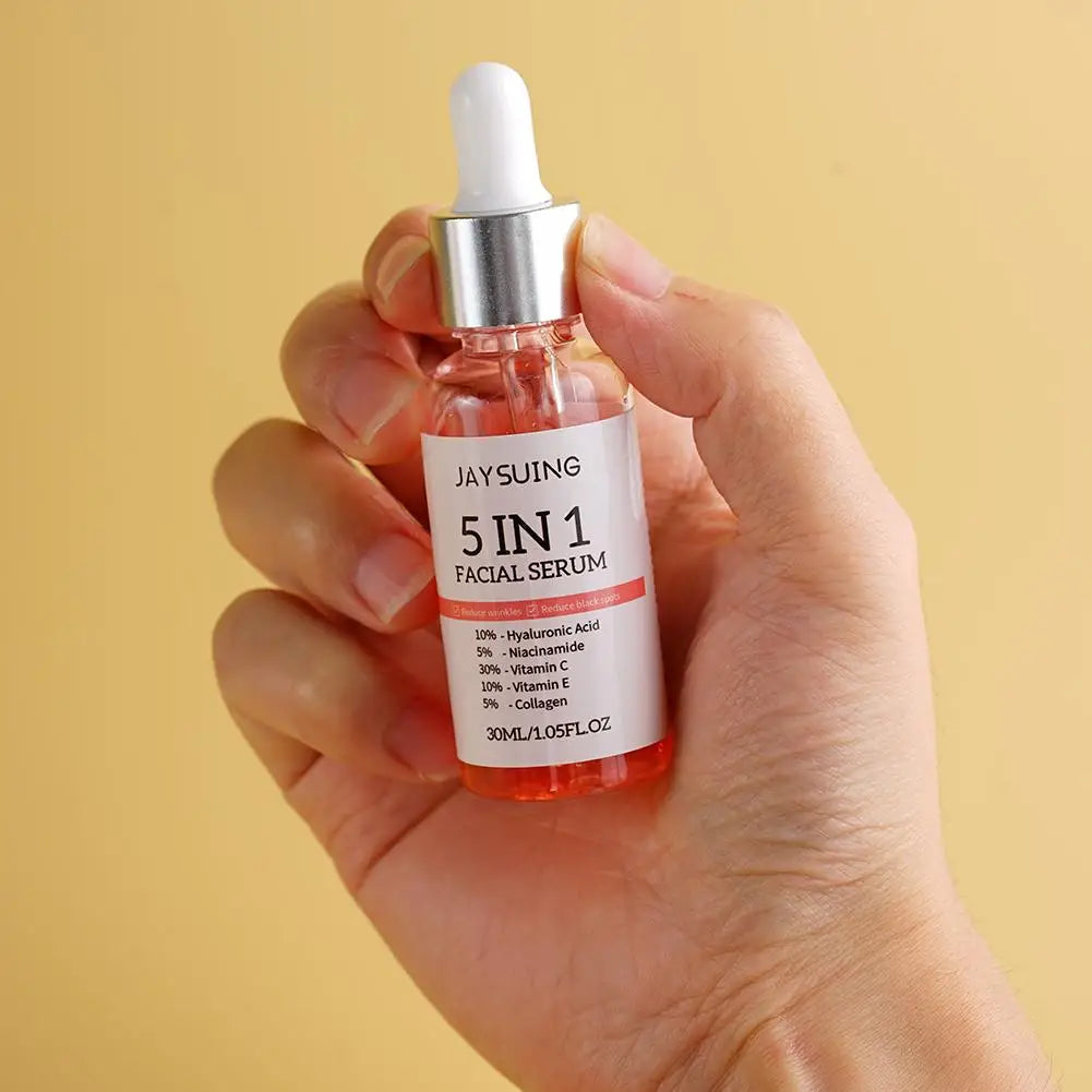 5 In 1 Facial Serum - Moisturizer, Anti Aging Wrinkle Remover, Whitener, Black Spot Remover