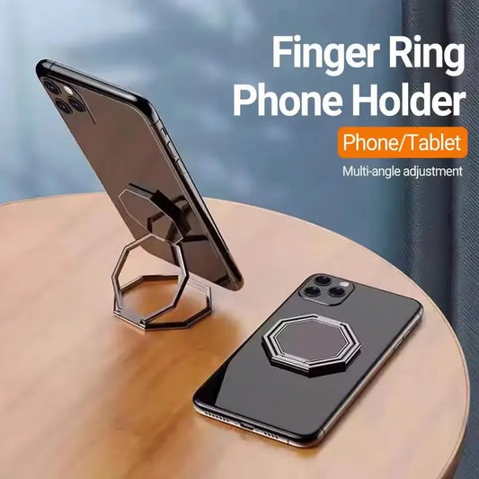 360° Foldable Phone Ring Stand – Ultra-Thin & Portable Metal Holder