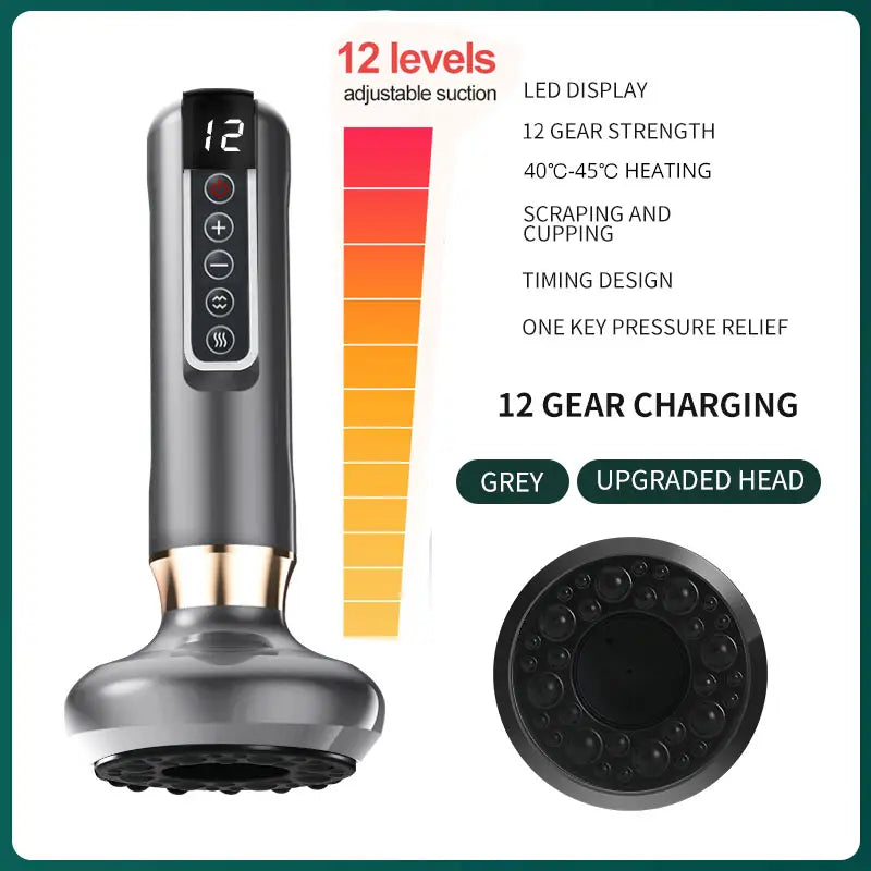 Electric Cupping Massager – Vacuum Suction & Infrared Heat for Deep Muscle Relief