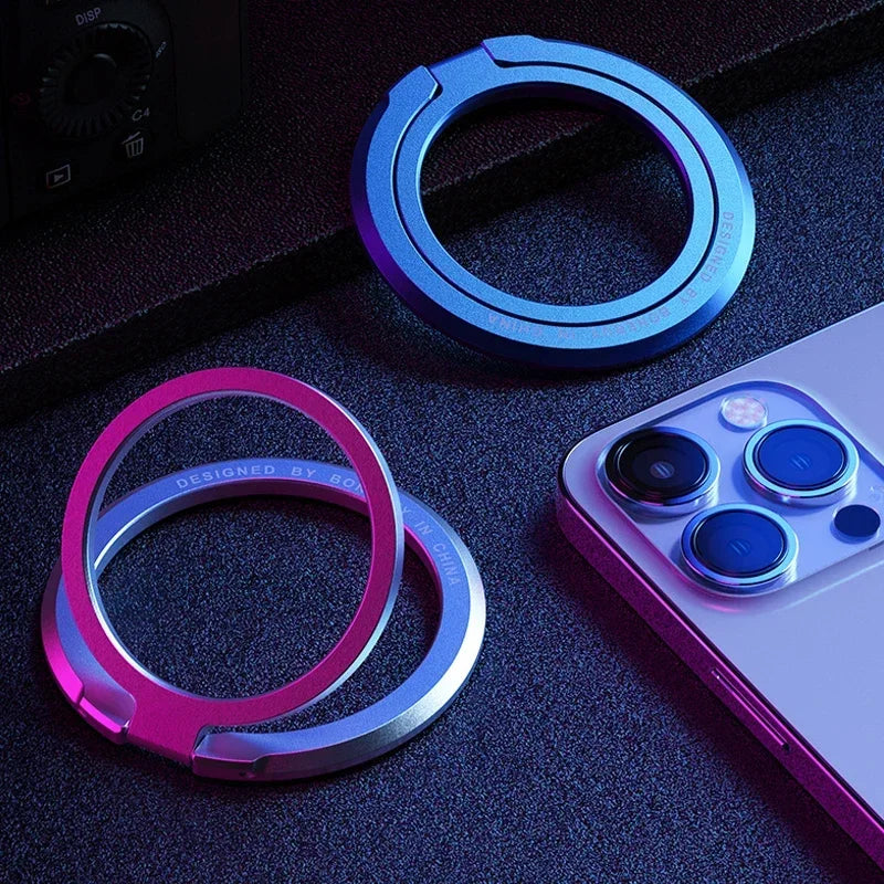 MagSafe Magnetic Ring Stand – Foldable, Removable & Secure Grip for iPhone
