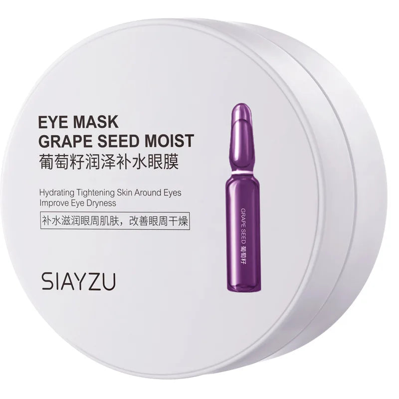 60Pcs Grape Seed Collagen Eye Mask – Moisturizing , Remove Dark Circler,, Puffiness, & Fine Lines