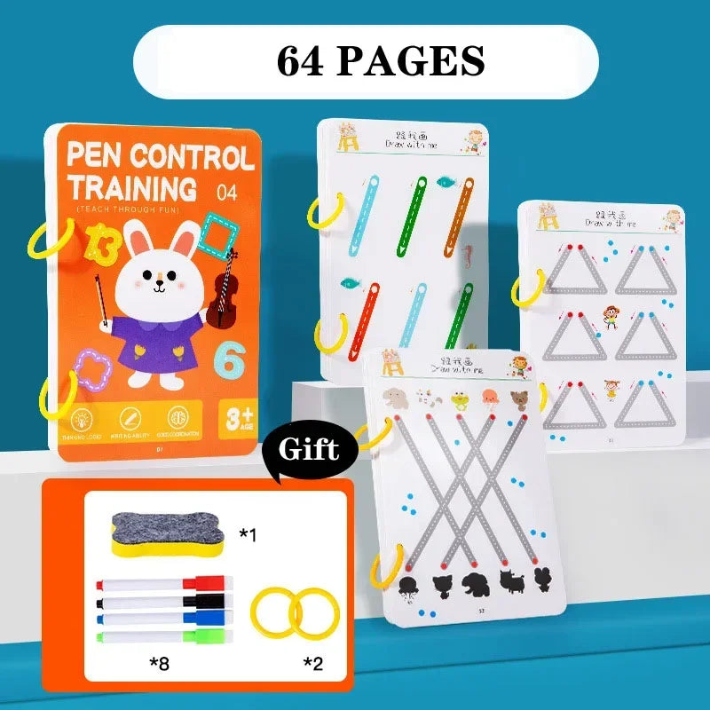 Magical Tracing Workbook – Reusable Handwriting Practice Copybook for Kids