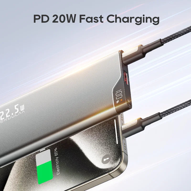 KUULAA 10000mAh 22.5W Fast Charging Power Bank – Compact & Powerful External Battery