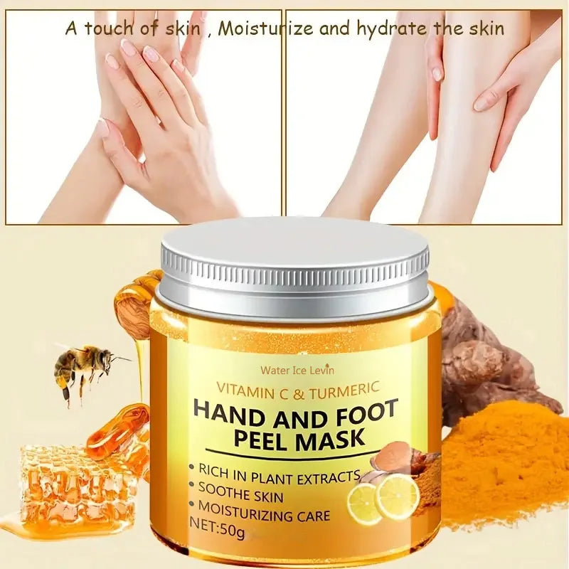 Vitamin C & Turmeric Hand & Foot Peel Wax Mask – Smooth, Brighten & Cleanse Hands & Feet