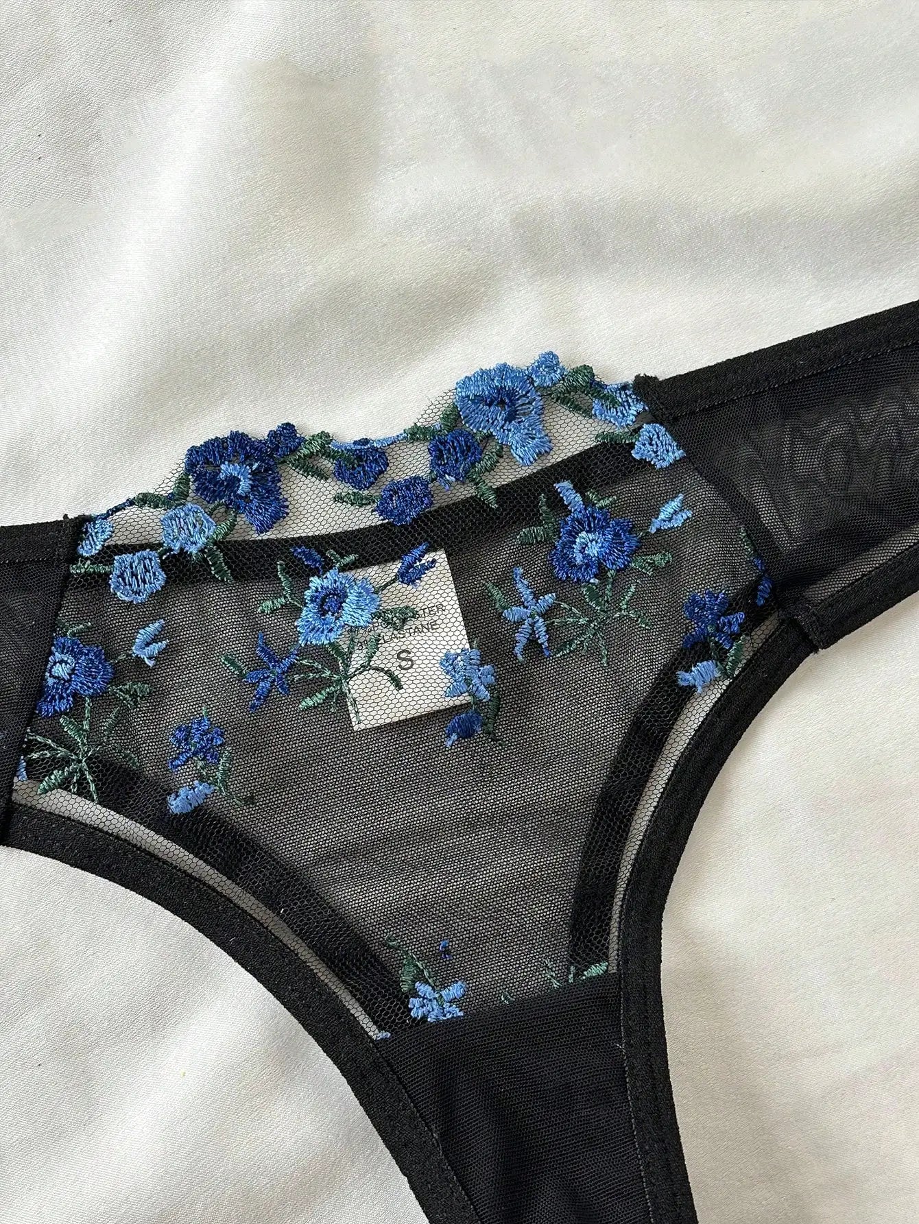 Embroidered Lace Lingerie Set – Erotic Embroidery Bra & Panty for Women