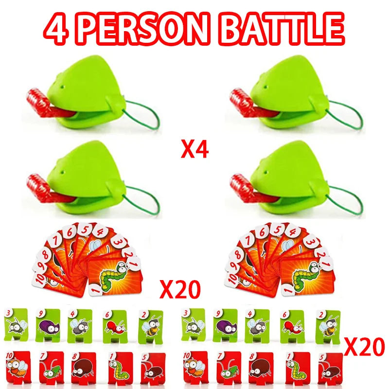 Frog & Lizard Tongue Card Game – Funny Family Party Toy for Kids