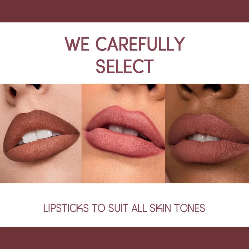 USHAS 12-Color Lip Liner & Lipstick Set – Matte, Long-Lasting & Easy to Apply
