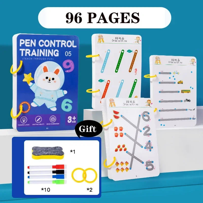 Magical Tracing Workbook – Reusable Handwriting Practice Copybook for Kids