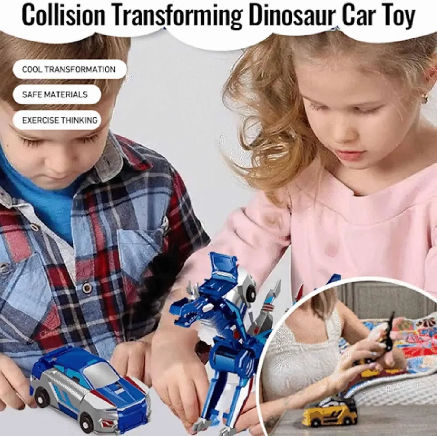 Collision Transforming Dinosaur Car Toy