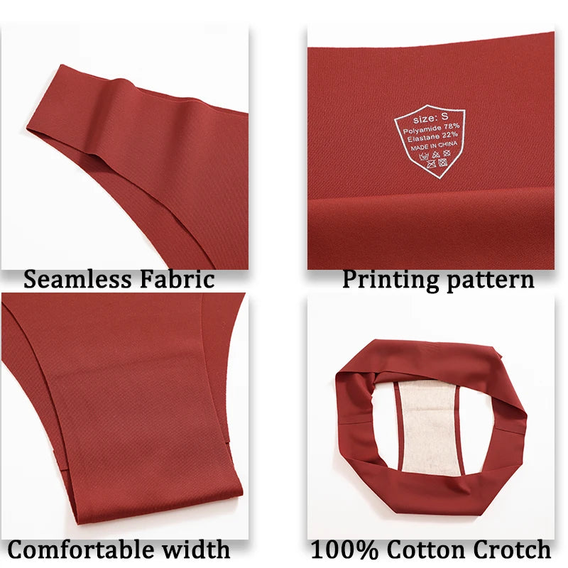 6PCS Set Sexy Ice Silk Low Waist Panty – Invisible Seamless Comfort