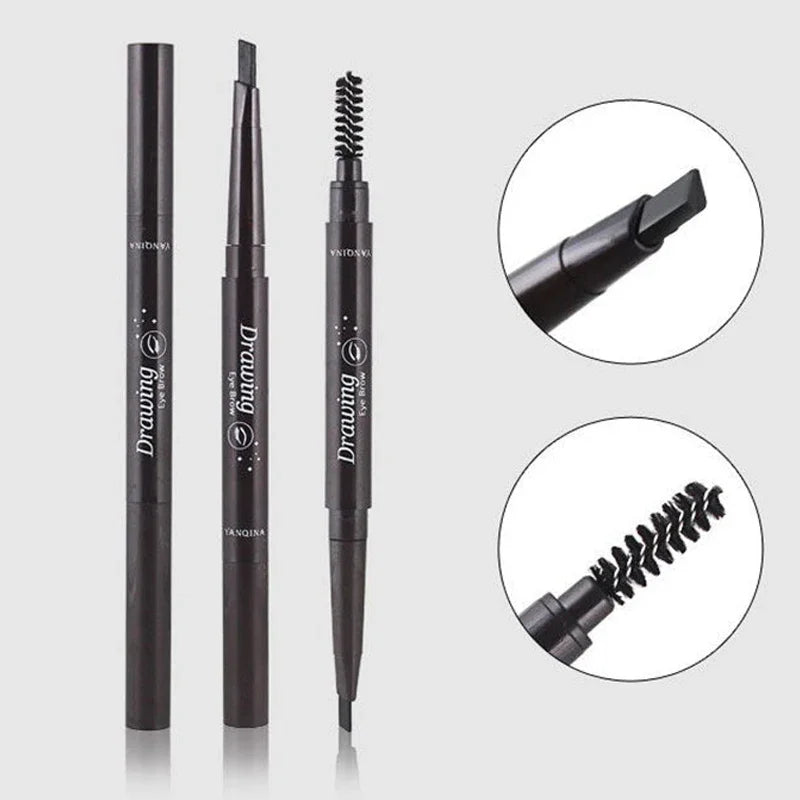 2-in-1 Waterproof Eyebrow Pencil & Brush – Long-Lasting, Natural Brow Makeup