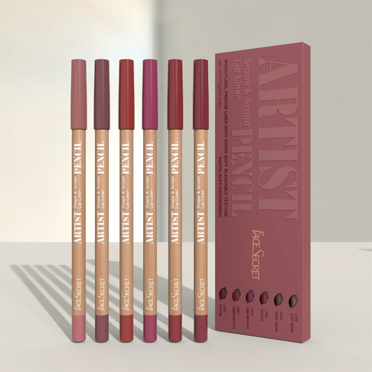 Face Secret Lip Liner Pencil Set – Smooth, Precise, & Long-Lasting
