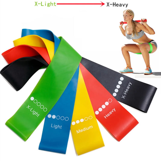 5Pcs Yoga Resistance Bands Set – Elastic Workout Bands for Strength & Flexibility