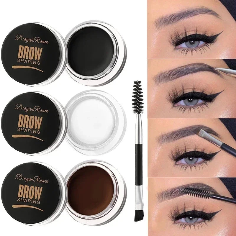 3D Natural Tint Eyebrow Cream Gel – Waterproof Matte Brow Gel for Long-Lasting Definition