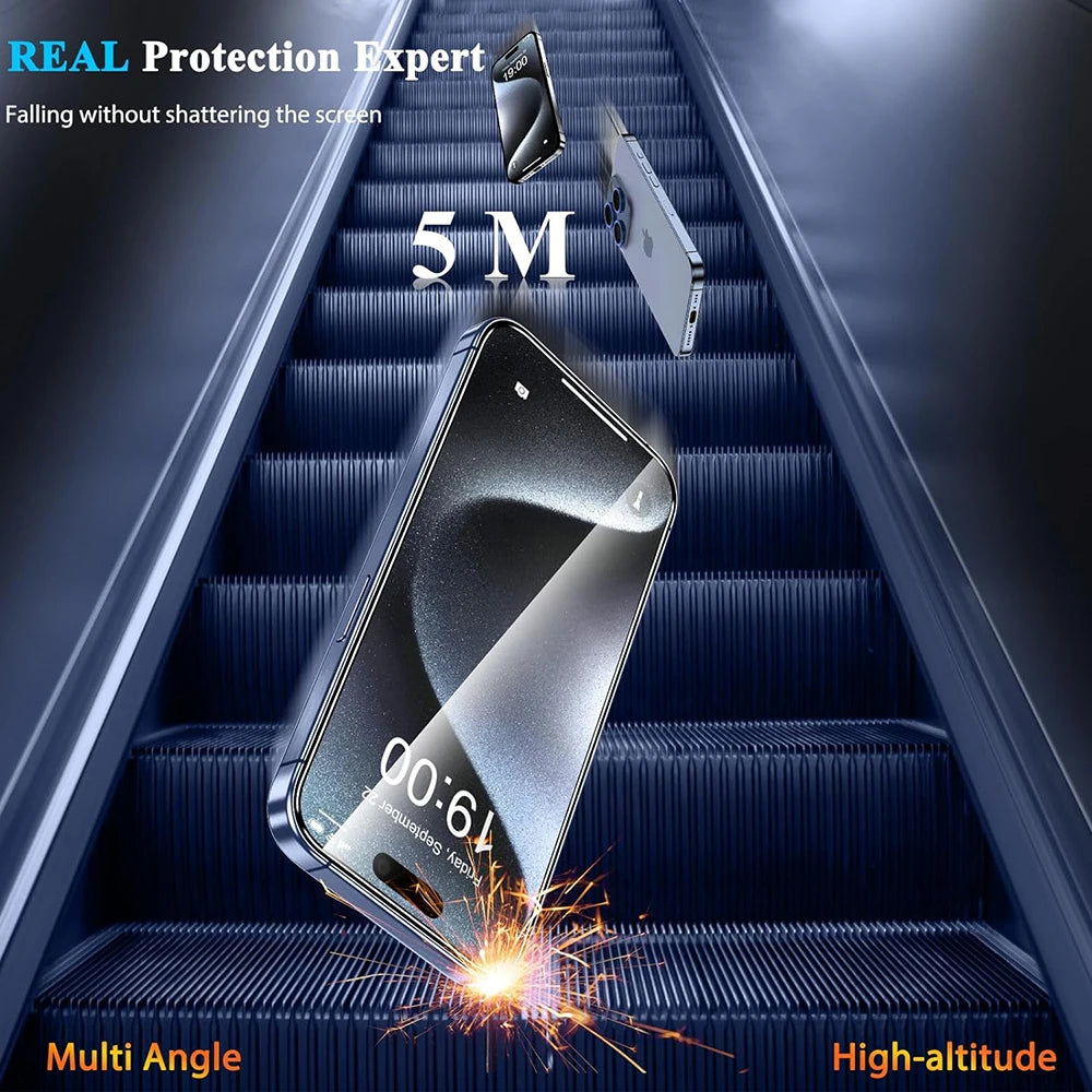 4Pcs Tempered Glass Screen Protector for iPhone 16 15 14 13 12 11 Pro Max - Full Coverage