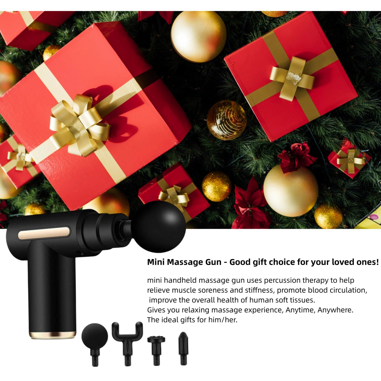πͺ Mini Portable Massage Gun β Deep Tissue Relief Anytime, Anywhere!
