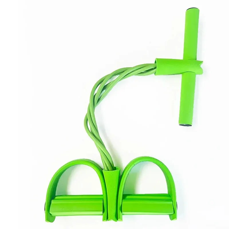 4-Tube Elastic Yoga Pedal Puller Resistance Band – Full-Body Strength Training & Yoga Exercise Equipment