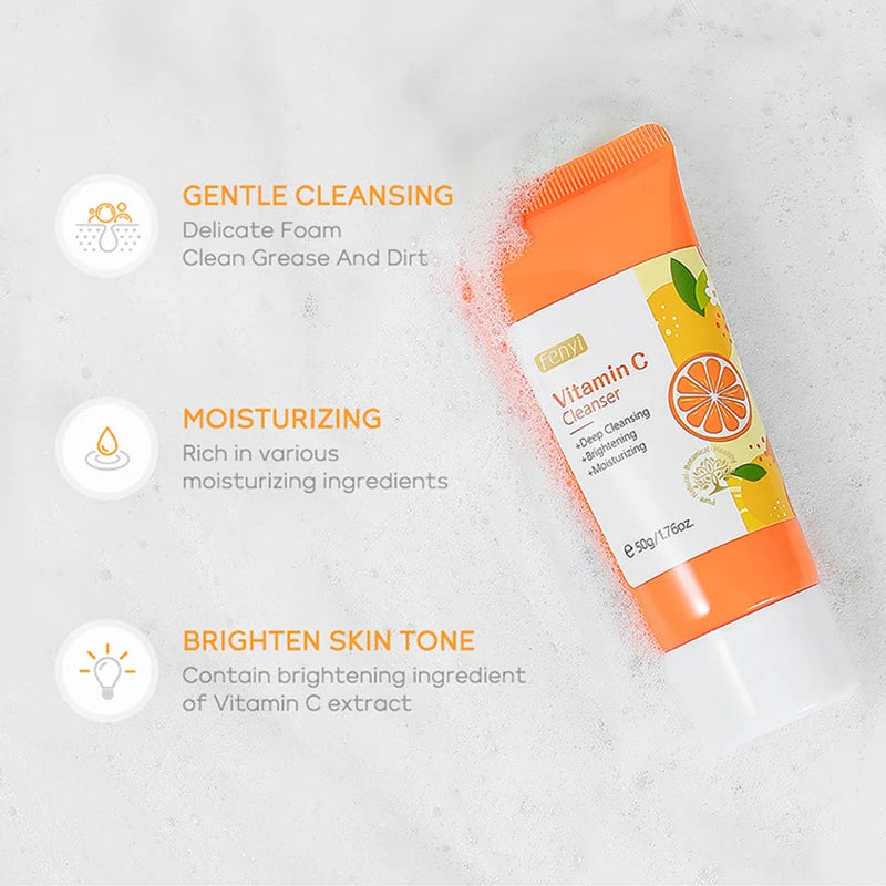 Vitamin C Face Cleanser – Deep Cleansing, Brightening l & Moisturizing Face Wash