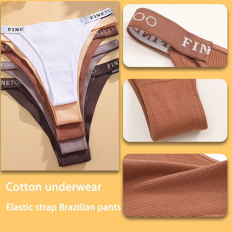 5PCS Set Low-Waist Cotton Panty – Comfortable & Stylish Lingerie Set