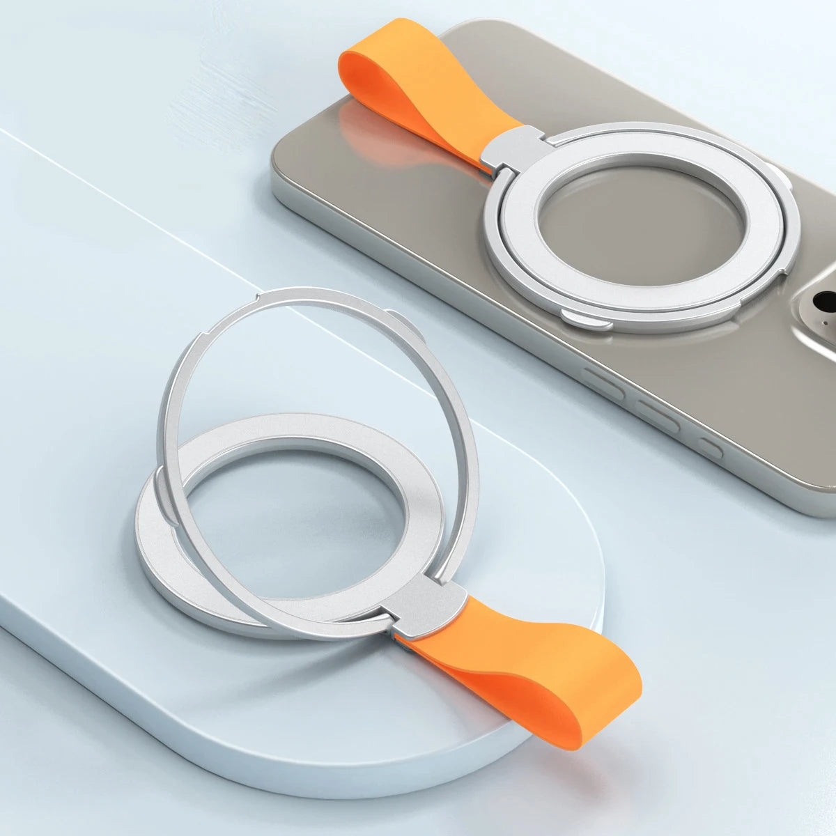 Universal Magnetic 360° Rotating MagSafe Ring Holder – Foldable Metal Phone Grip