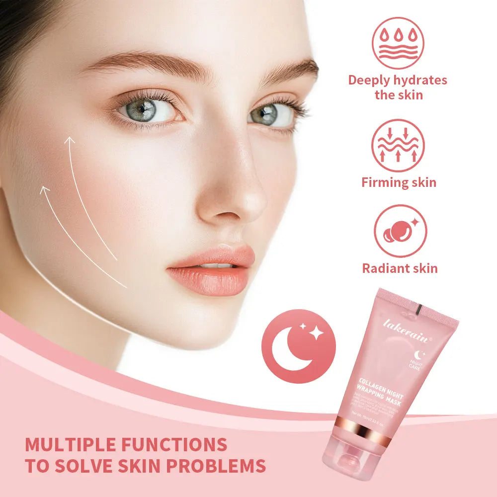 Lakerain Hydrolyzed Night Wrapping Collagen Mask – Anti-Aging & Moisturizing Night Care
