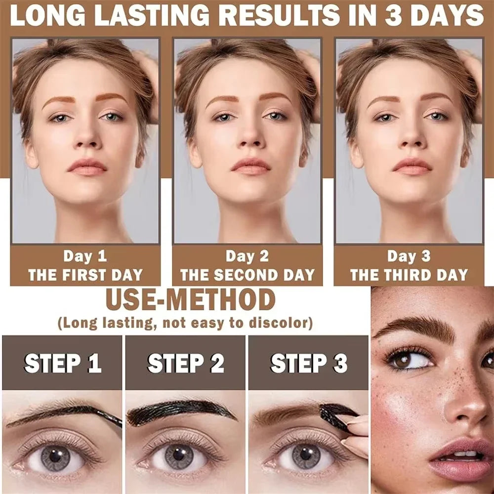 Easy Peel-Off Tattoo Eyebrow Gel – 3-Day Long-Lasting, Smudge-Proof & Waterproof!